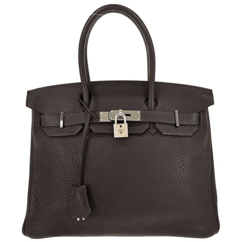 Hermes Birkin Chocolat Taurillon Clemence Brown Leather Handbag